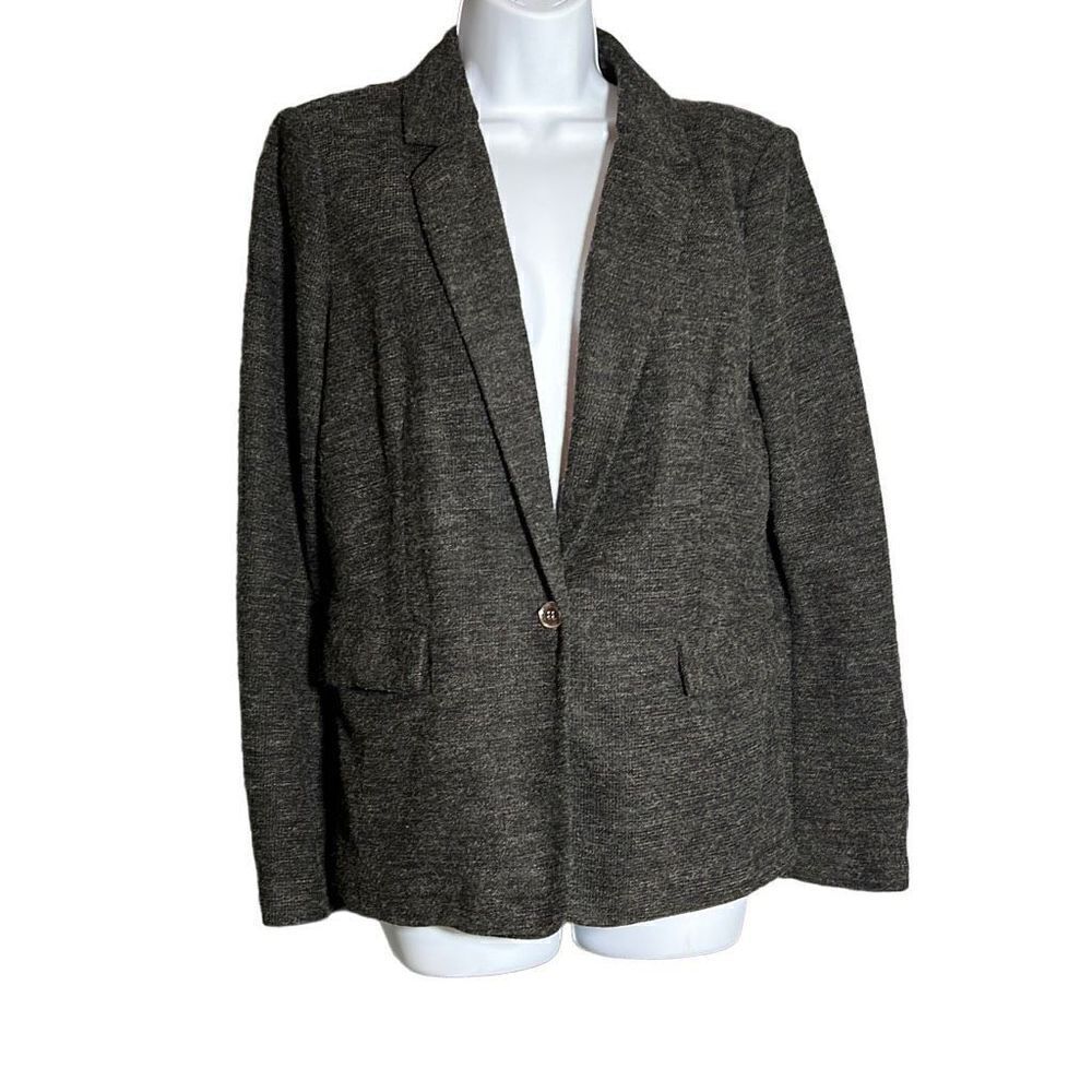 THML Women's Notch Lapel Single Breasted Black Career Blazer Size M